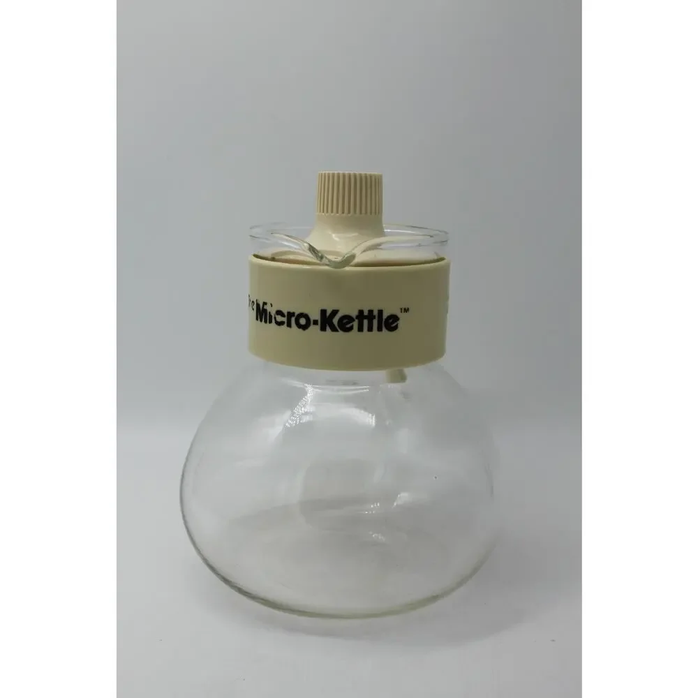 Vtg‎ Micro-Kettle Gemco Cream Coffee Tea Maker D-12 Heat Resistant Made in USA